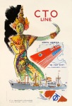 C.T.O. Line North America to the Far East, Artwork by A. Brenet