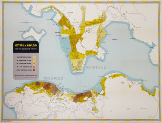 Victoria & Kowloon - Population Density Map