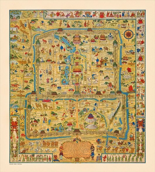 Pictorial Map of Peiping/ Peking (Reproduction)