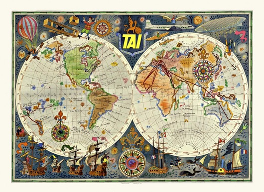 TAI - Map of the World (Reproduction Poster)