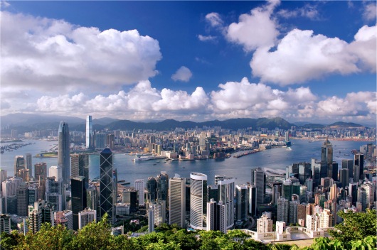 Hong Kong Harbour from Pollock's Path