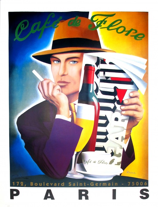 Café de Flore  (hand signed by the artist)