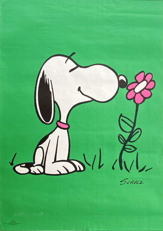 Snoopy and the Pink Flower