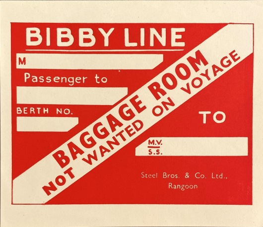 Bibby Line - Baggage Label
