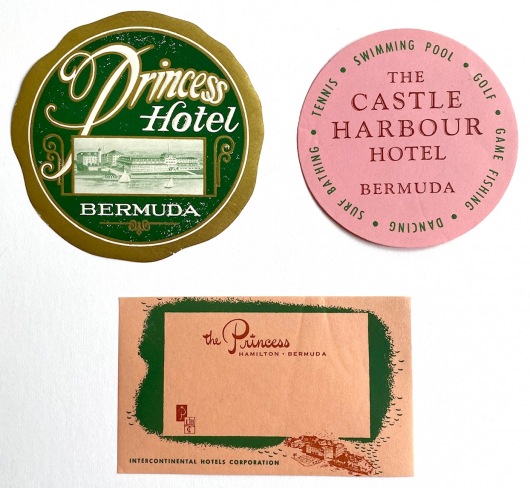 Three Bermuda Hotel Labels