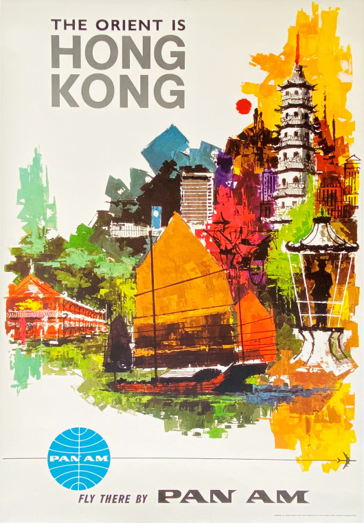 The Orient is Hong Kong - Fly there by Pan Am