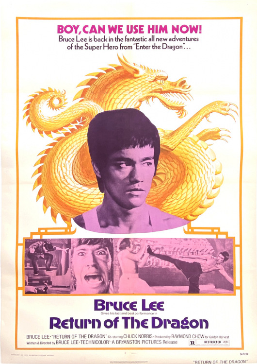 Bruce Lee - Return of the Dragon, US original release one sheet