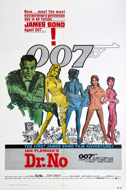 Dr No, US 1980's re-release one sheet
