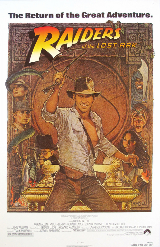 Raiders of the Lost Ark, US 1982 re-release one sheet