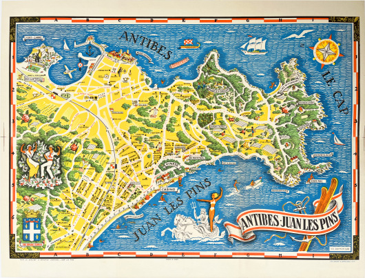 Map of Antibes, Juan Les Pins