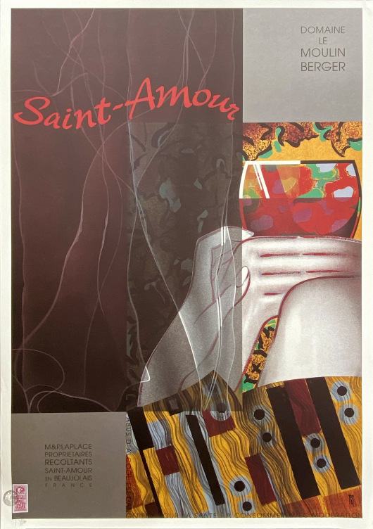 Saint Amour en Beaujolais (Artist signed poster)