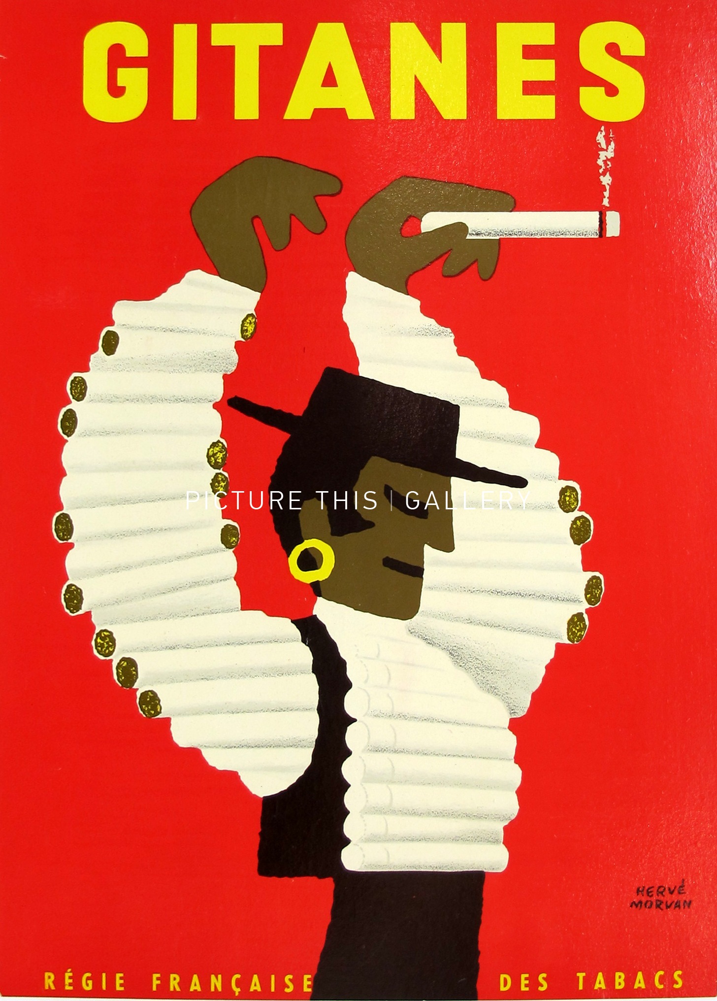 Gitanes by Hervé Morvan 1960s H.モルヴァン,リト Hervé Morvan | GITANES (1960) | MutualArt