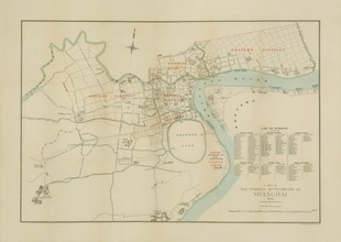 A Map of the Foreign Settlements at Shanghai