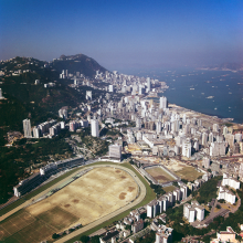 Aerial View of Central including Happy Valley Racecourse