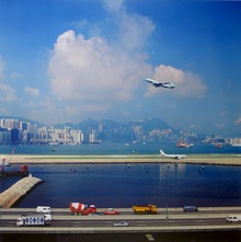 Kai Tak Airport with Planes