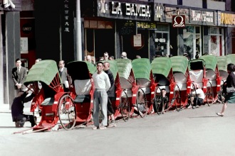 Rickshaws in Tsim Sha Tsui, Kowloon