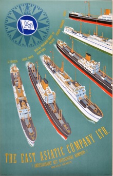 The East Asiatic Co. Ltd, Regular Passenger Service to Australia, China, Japan, New York, Pacific, Straits, Bangkok, India