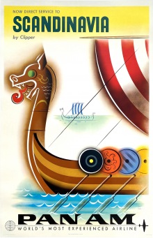 Pan Am - Now Direct Service to Scandinavia by Clipper