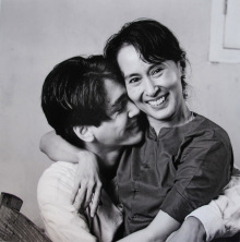 Aung San Suu Kyi and her son, Kim