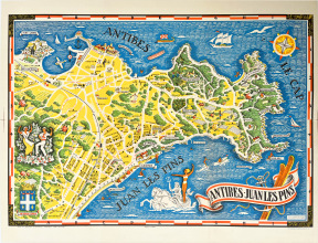 Map of Antibes, Juan Les Pins