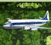 Lucien Boucher Air France - Vickers Viscount vintage poster green