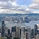 Panoramic view of Hong Kong harbour from Pollock's Path