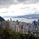 Panoramic view of Hong Kong harbour from Pollock's Path