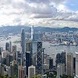 Panoramic view of Hong Kong harbour from Pollock's Path