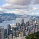 Panoramic view of Hong Kong harbour from Pollock's Path