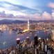 View over Hong Kong from Lugard Road at Dusk