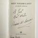 Why Finish Last?  SIGNED & Inscribed by the Author