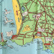 Coloured Pictorial Souvenir Map of Jersey
